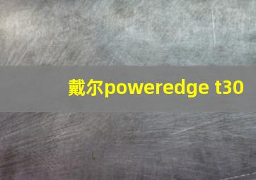 戴尔poweredge t30